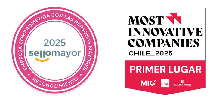 Logo de Sello Mayor 2025 junto a logo de Most Innovative Companies Chile 2025 